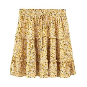 Goodnight macaroon yellow floral skirt
